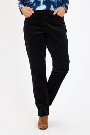 SIGNATURE - Bukser - Sort - Fløjl