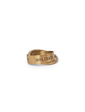 Happy Holidays Brass Napkin Ring Home Tableware Dining & Table Accessories Napkin Rings & Holders Multi/mønstret Lexington Home