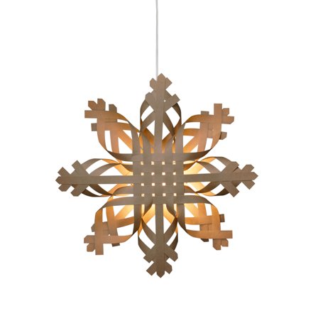 Konstsmide 5927-600 Julstjärna papper, 50 cm, flätad, Brun, Belysning