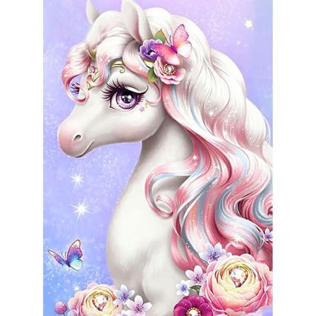 30x40cm Unicorn 5D diamantmålningssats J