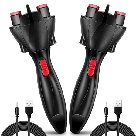 2 stk Automatiske Elektriske Flettemaskiner DIY Styling Hår Twister Fransk Dreadlock Flettemaskin for Kvinner Hårfloker (Batteri