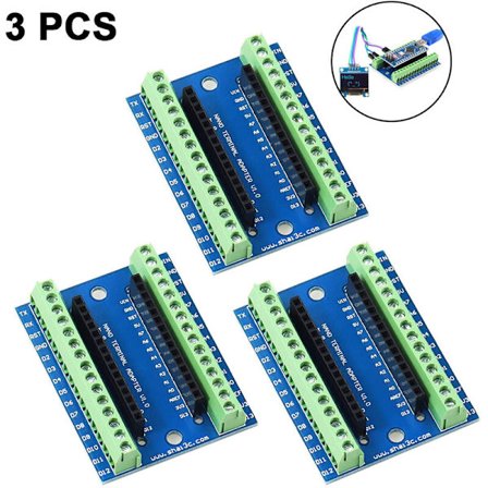 3 stk. Nano skrue terminal adapter shield ekspansionskort Nano V1.0 AVR AU modul til Arduino