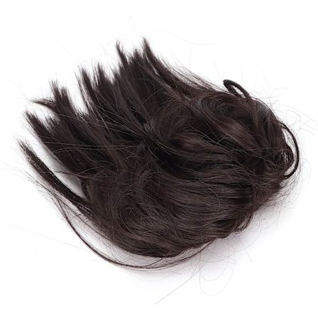 Slarvig Bun Faux Hårpiece Elastisk Tovig Uppdo Hår Extensions Ponytail Hårpieces för KvinnorQ17-4#