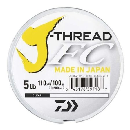 Fiskelina - DAIWA - J Fluoro - 50m - D.0.505mm - R.14.47kg - Genomskinlig