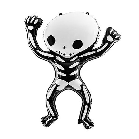 PARTYDECO Ballong Halloween Skjelett Folie 84x100cm