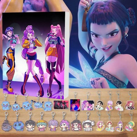 KPOP Witcher Girls Nedräkningskalender Box, Akrylhänge, 24-dagars Nedräkningsöverraskning Julklapp, Speciellt Förberedd för Witcher-gruppen