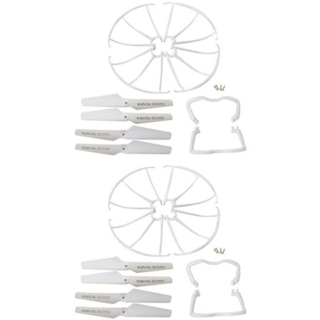 2 kpl laskutelineet + potkurit + potkurisuojat, varaosa X5 X5C X5C1 -malleille, väri: valkoinen