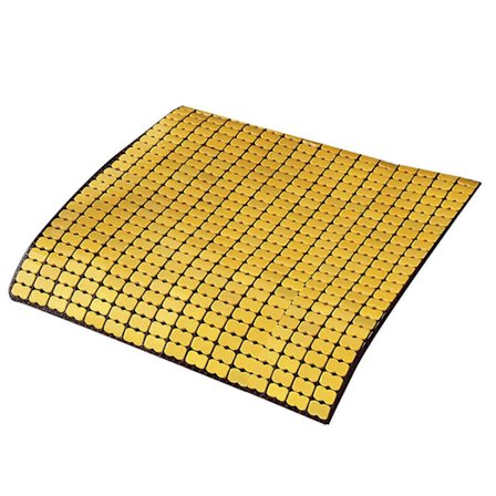 Oppfriskende bambusstolputer, 40 cm kvadratiske pustende kjølematter, perfekt for bilseter og sofaer i varmt vær Bredbremmet brun uten kant gull