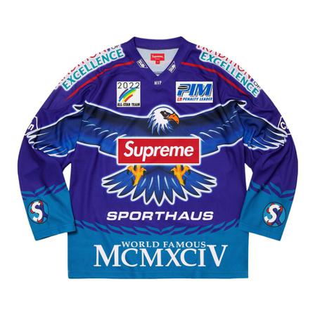 Supreme, T-Shirts Blauw, Heren, Maat:2XL