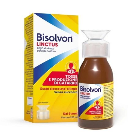 Bisolvon Linctus Sciroppo per Tosse Grassa 200 ml