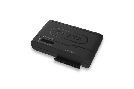 ICY DOCK EZ-Adapter MB104U-1SMB - Diskkontroller - M.2 Card (PCIe NVMe & SATA) / SATA SSD - USB 3.2 (Gen 2)