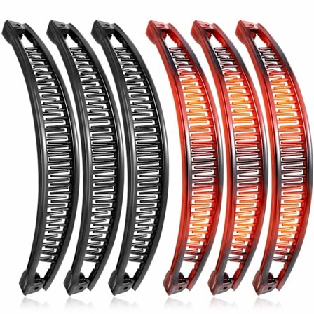 6 stk. Banan Clip Tyk Hår Banan Hestehale Holder Clincher