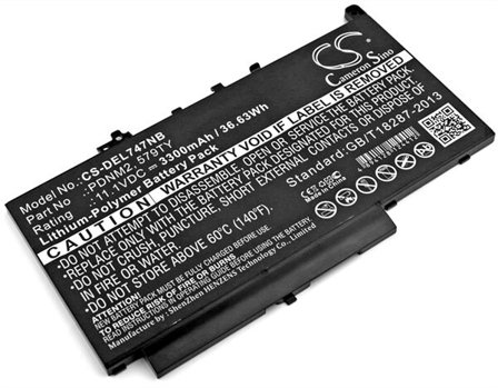 Batteri til bærbar PC for DELL Latitude E7470, Latitude E7270 og andre.