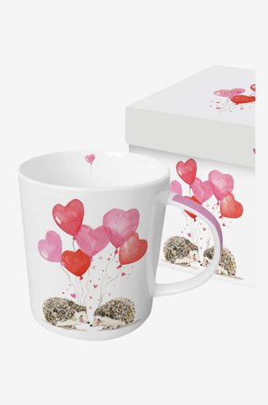 Paperproducts Design - Mugg Hedgehogs In Love 40 cl - Vit - Koppar & muggar - Från Homeroom