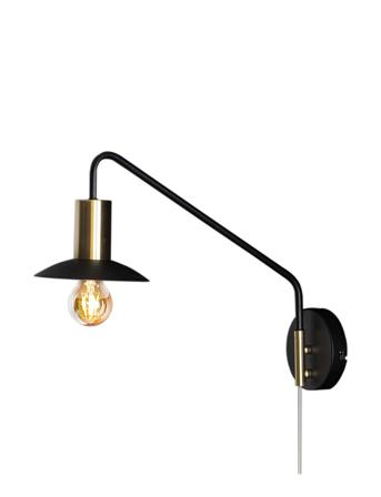 Quinn Wall Lamp Home Lighting Lamps Wall Lamps Svart By Rydéns*Betinget Tilbud