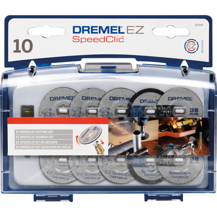 Dremel EZ SpeedClic SC690 Tilbehørssæt til skæring af 11 dele, Maskintilbehør & forbrugsvarer