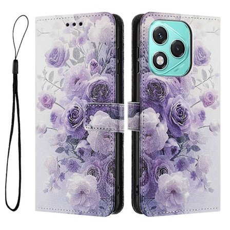 YX-2501 Wallet Case til Honor 400 Lite Mønsterprint PU Læder Telefon Cover med Lanyard