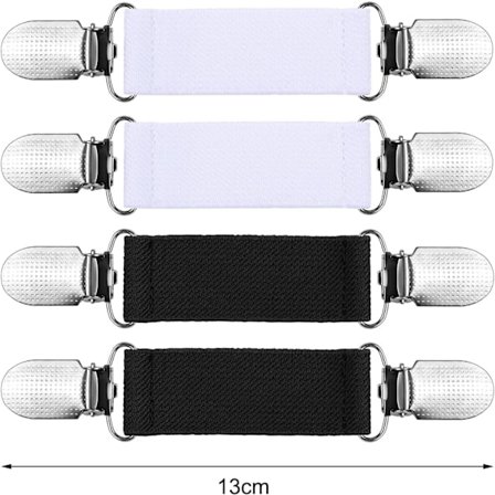 4 stk Kjolskjal Klemme Retro Genser Krage Klemmer Retro Cardigan Klemme Sjal Klemmer Hanskeklemmer for Menn og Kvinner, Blå