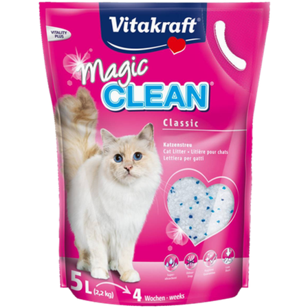 Vitakraft - Magic Clean 5 L - 100 % støvfri - Katt - Kattesand & kattestrø - Krystallsand - ZOO.no