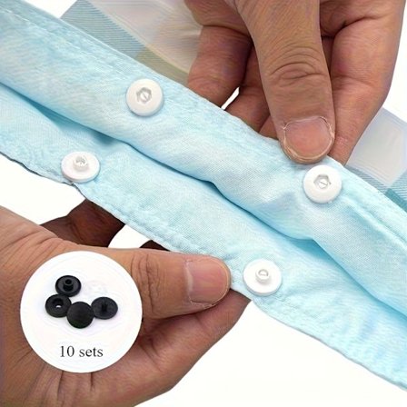 10/20 par alsidige trykknapper, problemfri forbindelse, til diverse tøj, sko, dyner, tasker, gardiner syfastgørelser