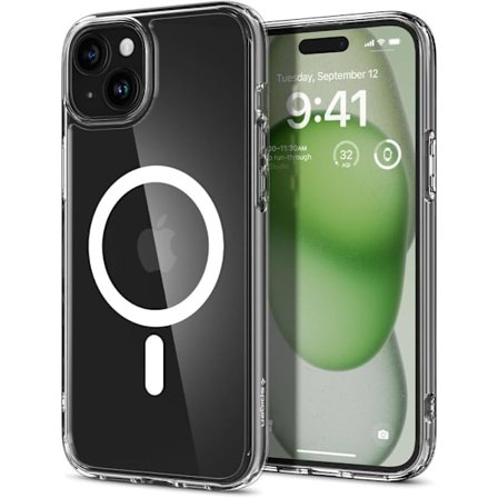 Spigen Ultra Hybrid MagSafe Cover iPhone 15 Plus Hvid