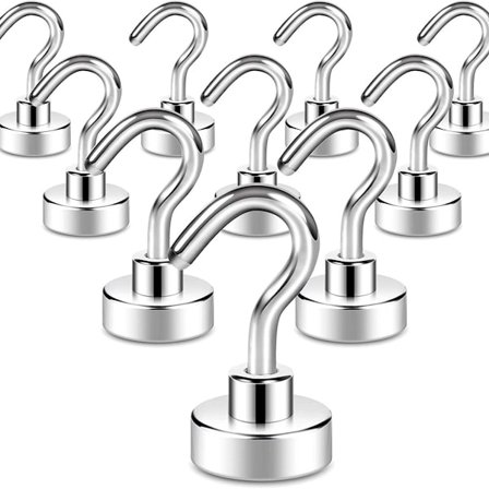 10 magnetiske kroker, 10 kg + sterke magnetiske kroker, tunge takkroker