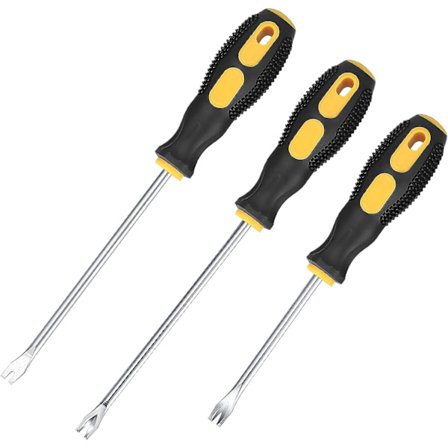 3-delad häftpistolborttagare med häftborttagningsverktyg, klädselskonstruktionsverktyg för borttagning av spikar, klädselshäftare - gummihandtag