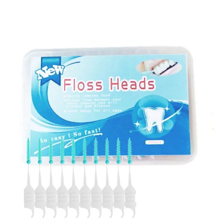 200 stk. Silikone Dobbelthovedet Interdentalbørste Blød Tandbørste Interdentalbørste Tandstikker Mundplejeværktøj~06413