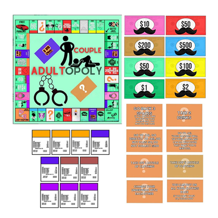 Adultopoly Brætspil Par Adultopoly Date Night Spil Sjov Ind