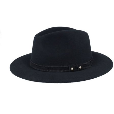 MJM Hats - Svart fedora Hatt - Pati Wool W.p/Crushable Black Fedora @ Hatstore