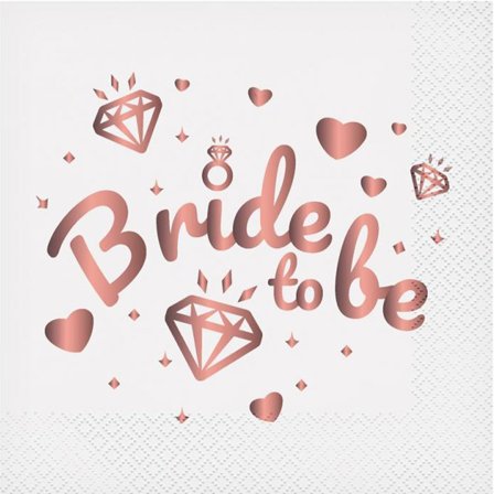 Bride To Be Servett 20-pack - Partyninja.se
