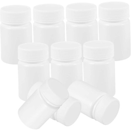 10 st 40 ml förslutande medicinflaskor, bärbara resemedicinförvaringsbehållare, idealiska för organisering