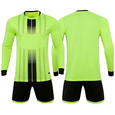 1 Sett Egendesign Fotballdrakt Menn Gutter Fotballklær Sett Langermet Fotballuniform Voksen Målvakt Sportsdrakt Barn Treningsdress Fluorescerende 