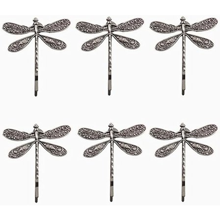 6 dragonfly-formede hårklemmer, retro hårklemmer, søde hårklemmer
