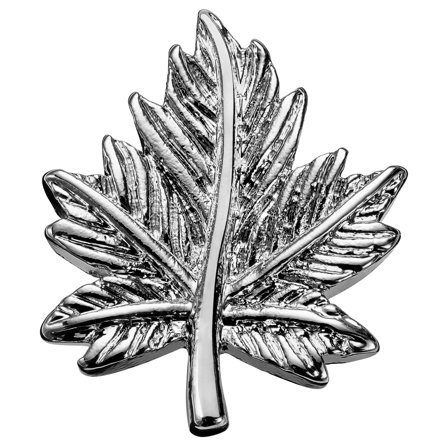 Dianthus | Broche La feuille couleur argent pour hommes - Broches en forme de feuille
