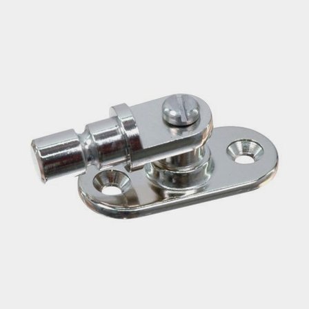 Kapellbeslag RF sida 2 hål, 54x24 mm i rostfritt stål för 18 mm kapellrör, silverfärgad och slitstark marinbeslag