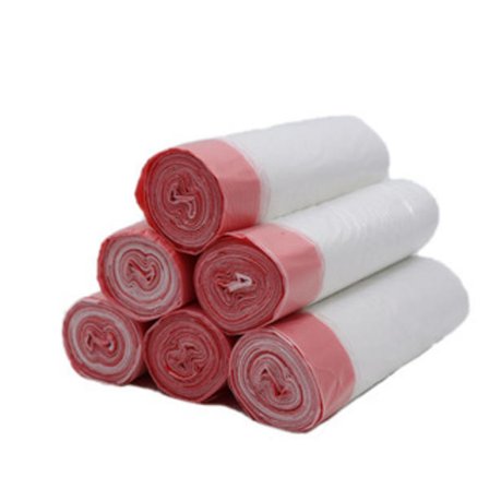 10 L soppåsar förtjockad dragsko transparent 120 påsar tunga soppåsar självstängande bärbar soppåse 45*50CM