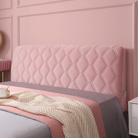 Sengegavl Trekk Velvet Sengegavl Slipcover (1.5m, rosa)