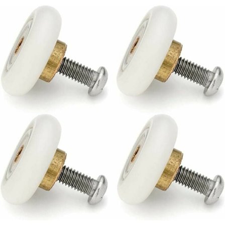 Set med 4 ersättningsrullar för skjutbara duschdörrar, diameter 19 mm