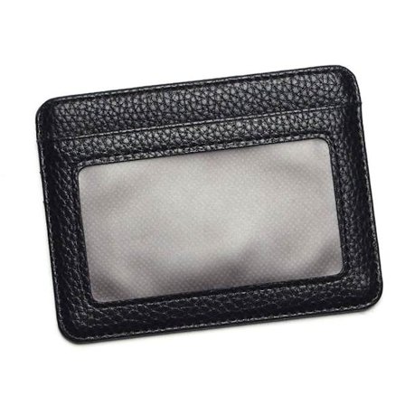 Stilren kortholder med vindu - Svart
