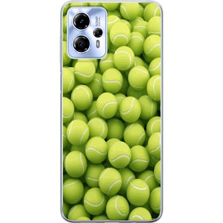 Kompatibel Mobilcover til Motorola Motorola Moto G13 Mønster af grønne tennisbolde i høj detalje, sporty motiv med gentagende tekstur og stærke fa