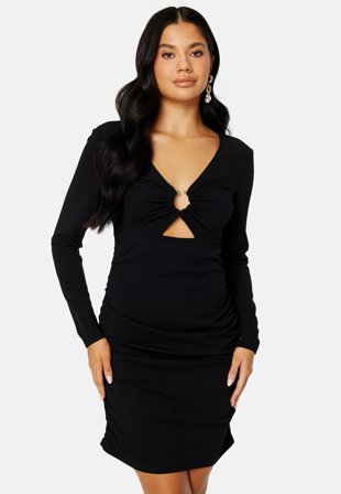 Bubbleroom - Paris Cut Out Dress - Black - Kläder