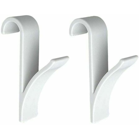 Patterikoukku, pyyhekuivaimen patterikoukku, valkoinen muovi, 2 kpl