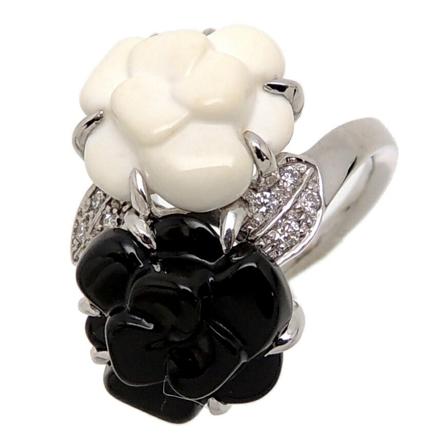 Chanel Vintage Rings , Grijs , Dames , Maat: ONE Size