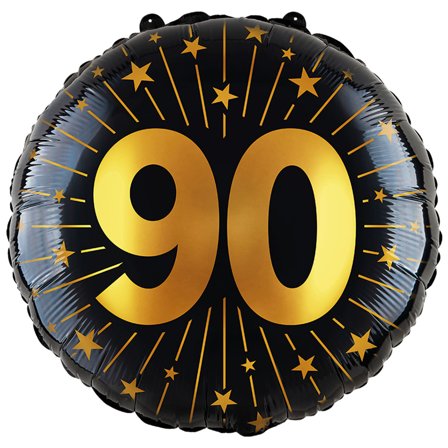 Folieballong med Stjärnor & Siffran 90