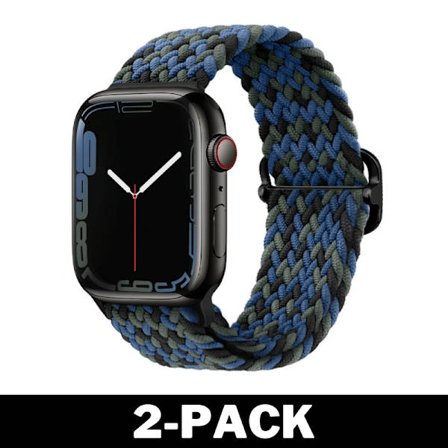 Flätat Armband för Apple Watch 38/40/41 mm Blågrön Mix M
