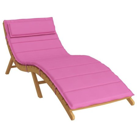Vidaxl Solstolskudde Rosa 178 x 60 x 4 cm Oxfordtyg