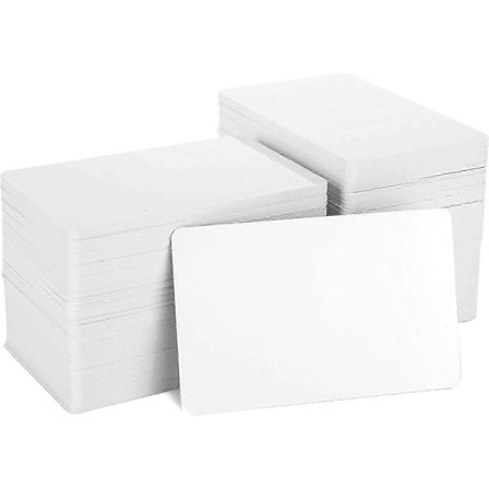 200 stk. hvide PVC-kort, blanke printbare plastik visitkort, 30 Mil, 760 Micron, CR80 kreditkortstørrelse - 85,5 mm x 54 mm