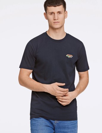 Lindbergh Embroidery Tee S/S - Navy - S