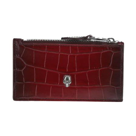 Alexander McQueen, Skull Ivory Grey Pouch Czerwony, Kobieta, Rozmiar: ONE Size